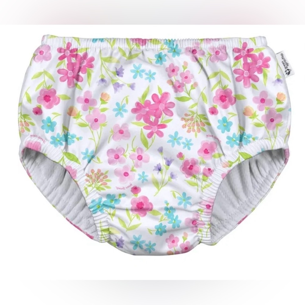 i play. Floral Reusable Swim Diaper - Pink,‎ Blue & Green